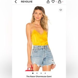 CAMI NYC RACER CHARMEUSE CAMI | Marigold | XS
